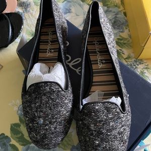 SPLENDID CANNES Black Multi Knit Fabric Womens Designer Comfort Slip On Flat 9.5